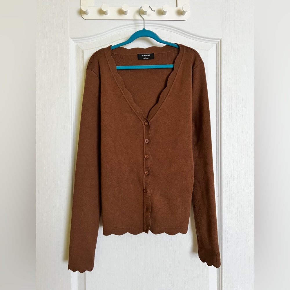 Brown Button-Up Cardigan